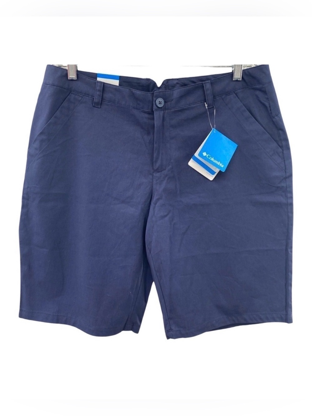 Columbia Bermuda Shorts Navy Blue Regular Fit Kenzie Cove Women’s Size 14 NWT